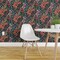 Peel & Stick Wallpaper 2FT Wide Dark Floral Botanical Garden Delicate Romantic Graceful Green Coral Orange Custom Removable Wallpaper by Spoonflower